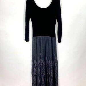 Vintage Ellen Tracy Maxi Velvet Dress Whimsy Fairy Goth Witchy Dark 90s Y2K 6